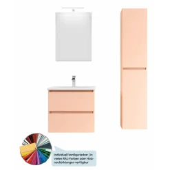 Best Progetto Idea Stella Hochschrank Miral BxHxT 34x132x25cm, 2 Türen, individuelle RAL-Farbe konfigurierbar