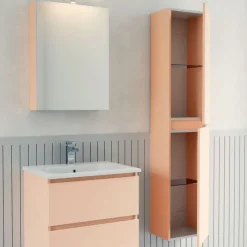 Best Progetto Idea Stella Hochschrank Miral BxHxT 34x132x25cm, 2 Türen, individuelle RAL-Farbe konfigurierbar