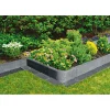 New Lusit Rasenbord, anthrazit mit Nut und Feder100x25x5 cm