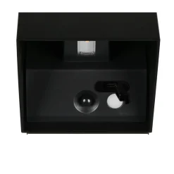 Clearance Reality LED Wandleuchte GENIE schwarz eckig
