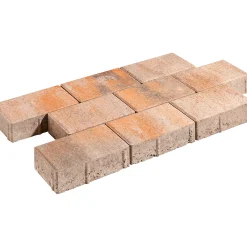 Lusit Rechteck 20x10x6 cm Muschelkalk m. Faseincl. 2 Würfel/Lage