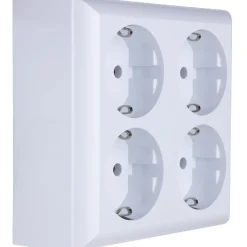 Clearance REV Ritter AP-Schalterprogramm PlanoLuxe weiß Steckdose 4-fach