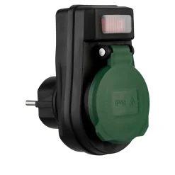 Discount REV Ritter Außensteckdose mit Schalter IP44 schwarz/grün