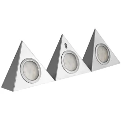 New REV Ritter LED-Unterbauleuchte Trinagle Snsor 3 x 2,5W silber