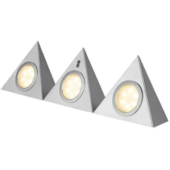 New REV Ritter LED-Unterbauleuchte Trinagle Snsor 3 x 2,5W silber