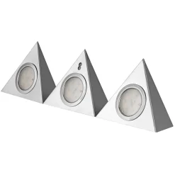New REV Ritter LED-Unterbauleuchte Trinagle Snsor 3 x 2,5W silber