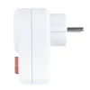Outlet REV Ritter Steckdosenadapter mit Schalter 1fach Schutzkontakt weiß