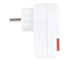 Outlet REV Ritter Steckdosenadapter mit Schalter 1fach Schutzkontakt weiß