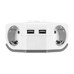 Best REV Ritter Steckdosenleiste-Eckmontage 2fach 2xUSB inkl Schalter 1,5m