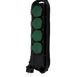 Hot REV Ritter Steckdosenleiste IP 44 4-fach 1,4 m scharz-grün