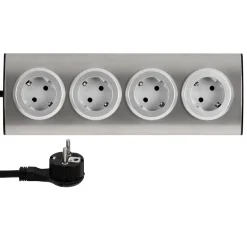 Discount REV Ritter Steckdosenleiste-Eckmontage 4fach inkl Flachstecker 2m