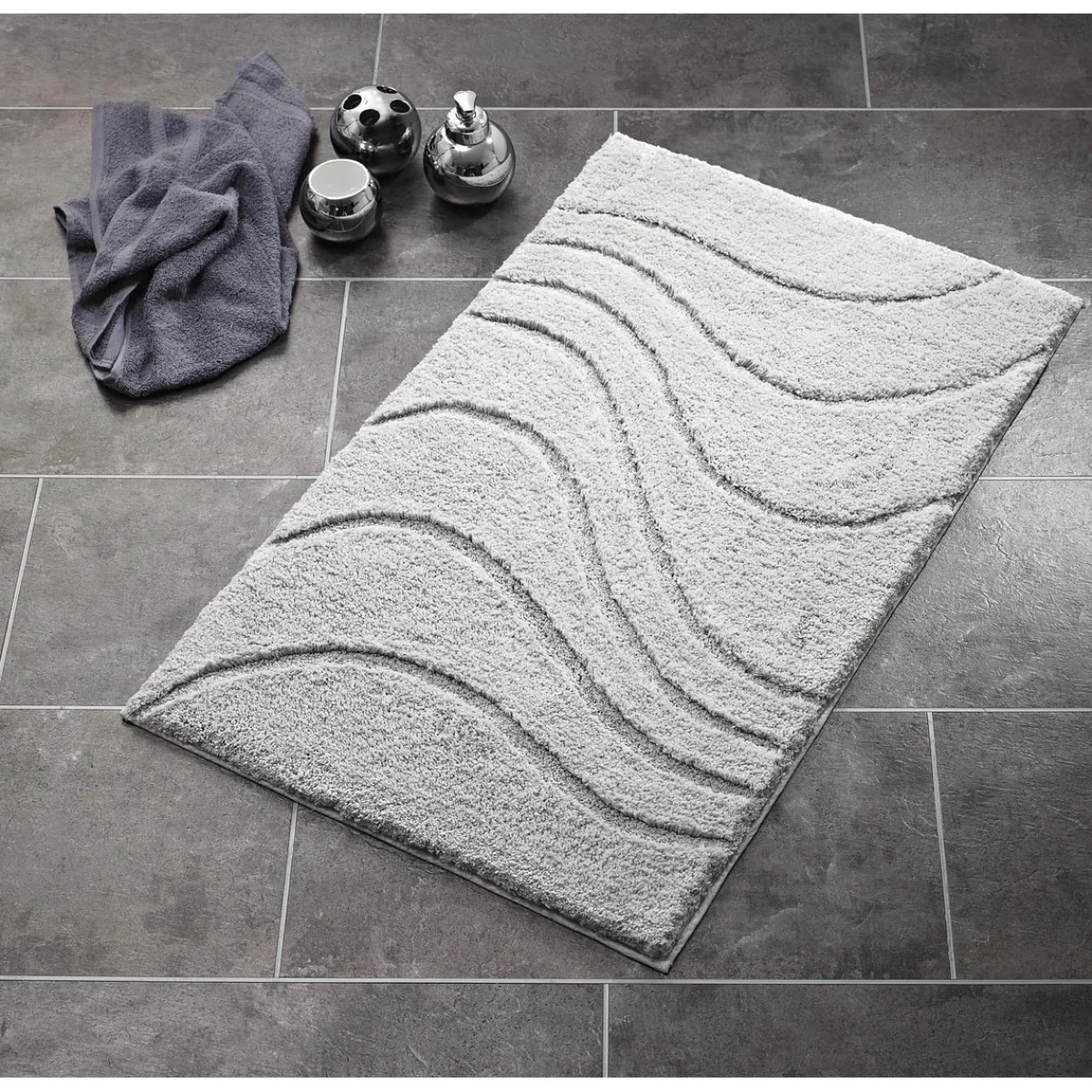 Online Ridder Teppich La Ola 60 x 90 cm grau Polyester
