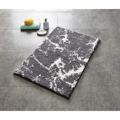 Online Ridder Teppich Marmor 55 x 50 cm grau-weiß Polyester-Microfaser
