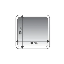 Best Ridder Teppich Star 55 x 50 cm weiß-beige Polyester-Microfaser
