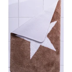 Best Ridder Teppich Star 55 x 50 cm weiß-beige Polyester-Microfaser