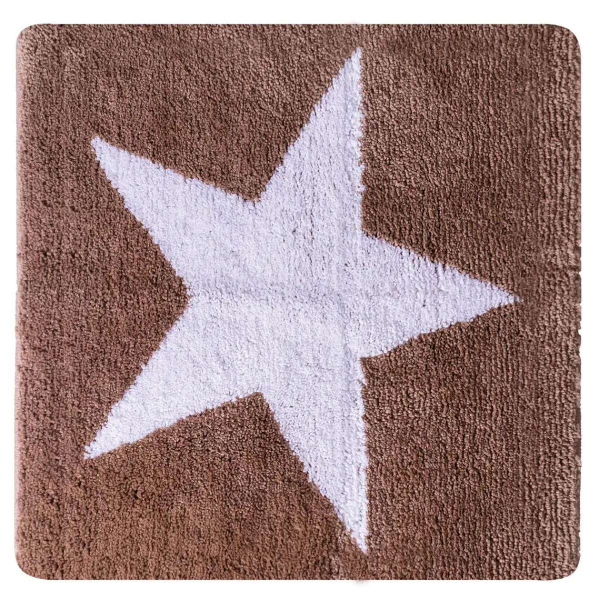 Best Ridder Teppich Star 55 x 50 cm weiß-beige Polyester-Microfaser