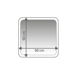 Best Ridder Vorleger Stadion 50 x 50 cm hellgrau Polyester-Microfaser