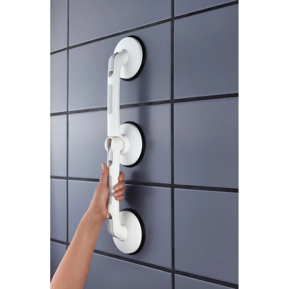 Clearance Ridder Winkel-Sauggriff mit 3 Saugern Premium 60 cm weiß