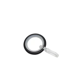 Hot Gardinia Ringe Metall mit Haken 16mm schwarz