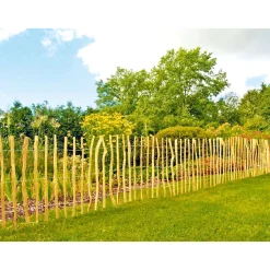 Discount Rollzaun Natur 90x500 cm, Staketen 90 cmhoch, 500 cm lang