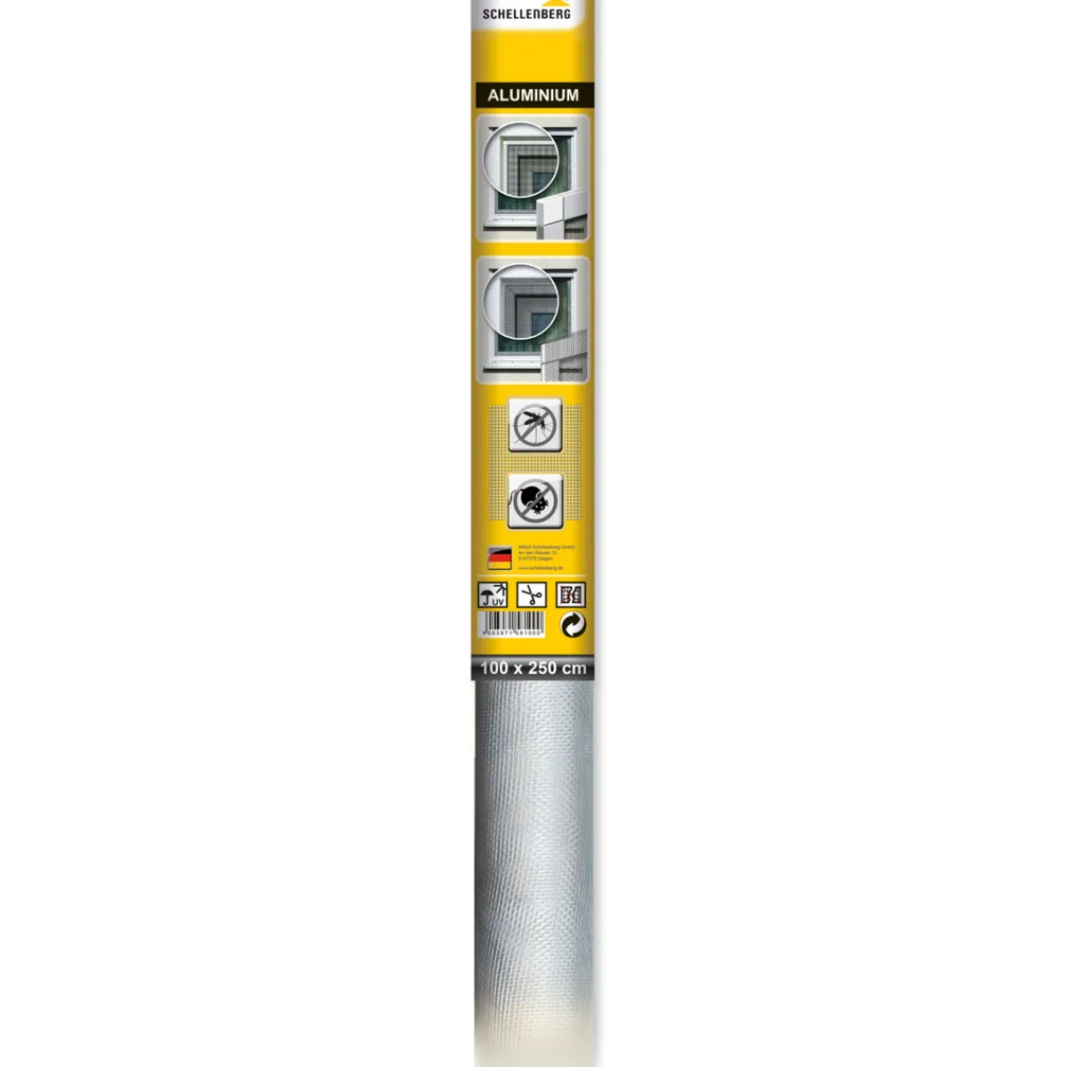 Discount Schellenberg Fliegengitter 100 x 250 cm Alu-Natur