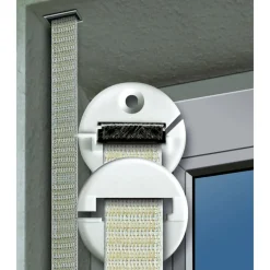 New Schellenberg Gurtführung Duo rund mit Bürste für 14-23 mm Gurtband weiß