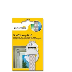 New Schellenberg Gurtführung Duo rund mit Bürste für 14-23 mm Gurtband weiß