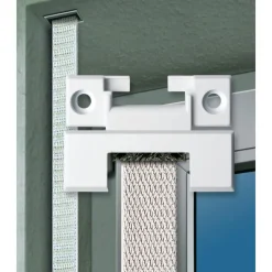 Clearance Schellenberg Gurtführung Duo eckig mit Bürste für 14-23 mm Gurtband weiß