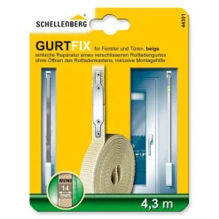 Schellenberg Gurt-Reparatur-Set Mini 4,3m Gurt Fix für 14 mm Gurtband
