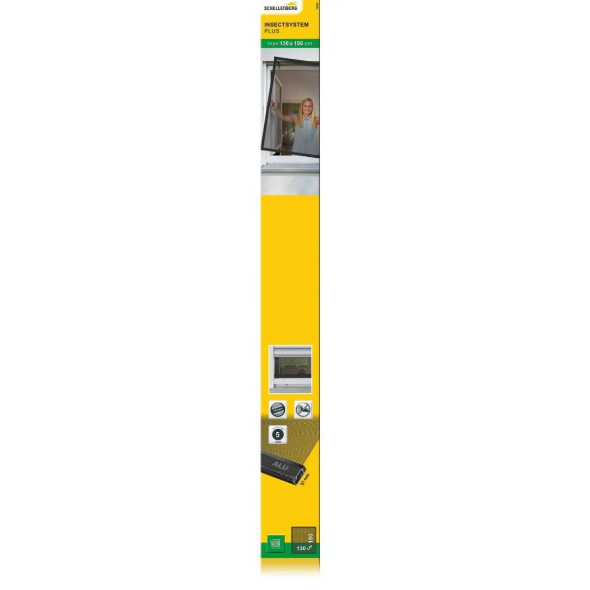 Online Schellenberg Insektenschutz-Fenster Plus 130 x 150 cm anthrazit