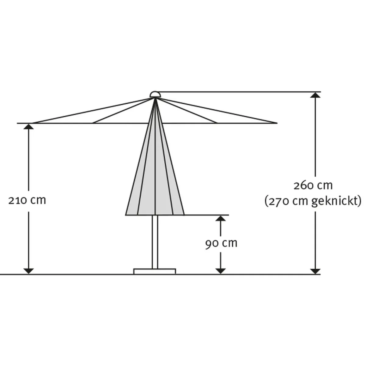 Outlet Schneider Schirme Schirm Harlem 270cm 8-tlg.