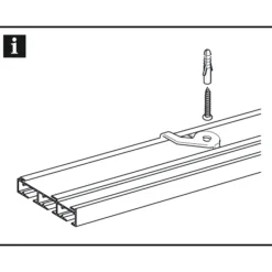 Clearance Gardinia Schnellspanner für 3lfg Schine silber