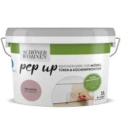 Discount Schöner Wohnen Farbe pep up Möbel- Türen- und Küchenfronten-Lack Hellrosa seidenmatt 1 L