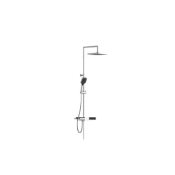 Discount Schütte Überkopf-Brauseset Blueperl chrom/Schwarz mit Ablage
