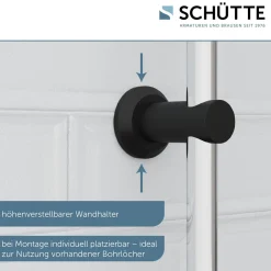 Outlet Schütte Überkopf-Brauseset Matao Rain chrom/Schwarz matt