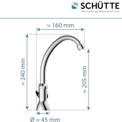 Hot Schütte Kaltwasser-Schwenkventil „Carneo“ chrom