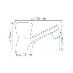 Outlet Schütte Kaltwasser-Standventil „Carneo“ chrom 1/2"