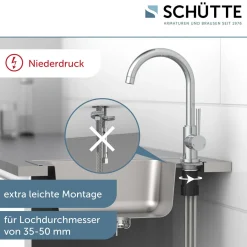 Schütte Küchenarmatur Cornwall Spültischarmatur chrom