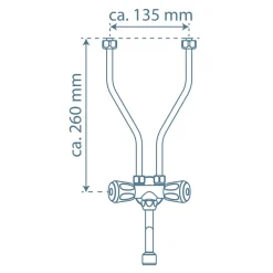 Best Schütte Spültischarmatur Niederdruck schwenkbar für 5 L Obertischspeicher