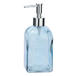 New Wenko Seifenspender Mod. Vetro eckig blau