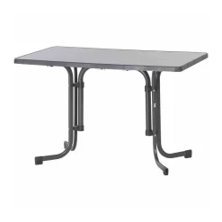 New Sieger Boulevard Klapptisch 233/G Tisch70x115 grau Dekorplatte eckig, klappbar
