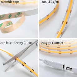 Clearance Paulmann SimpLED COB Strip Set 1,5m warmweiss 7W230/12V DC weiss Metall
