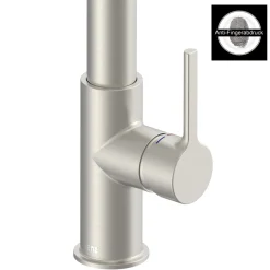 Best LENZ SP-Armatur ALUNA mit Geschirrbrause,schwenkbar, Keramikkar., Edelstahl-Optik