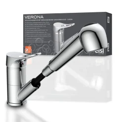 Eisl SP-Armatur Verona chrom mit Geschirr-Brause 2S Kartusche mit keram.Dichtungen