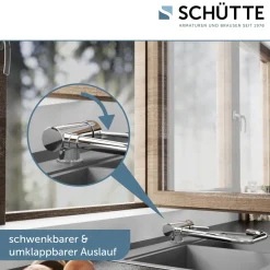 Discount Schütte SP-Armatur Window chrom schwenkbar Cold-Start u. Unterfenstermontage umklappbar