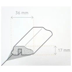 Specht Deckenabschlussleiste weiß 260 x 1,7 x 3,6 cm