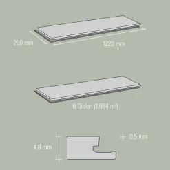 Specht Vinylboden SPECHT SPC Vinyl Ambiente Avignon Eiche1220x230x4,8mm NS 0,5