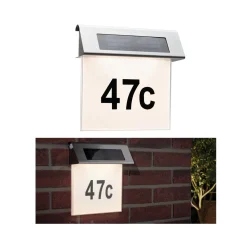 Best Paulmann Special Solar Hausnummernleuchte 0,2WEdelst./Weiss Edelstahl/Acryl IP44