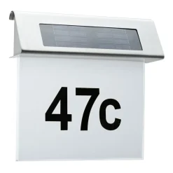 Best Paulmann Special Solar Hausnummernleuchte 0,2WEdelst./Weiss Edelstahl/Acryl IP44