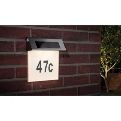Best Paulmann Special Solar Hausnummernleuchte 0,2WEdelst./Weiss Edelstahl/Acryl IP44
